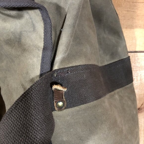 Vintage Frost River Explorer Waxed Canvas Duffle Bag Made USA NO SHOULDER STRAP - Picture 5 of 13